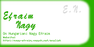 efraim nagy business card